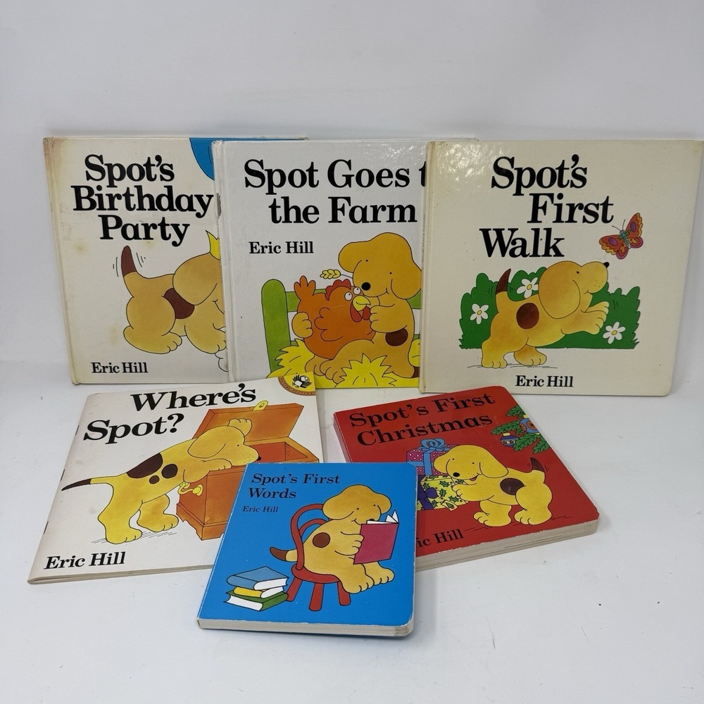 Lot 6 Spot the Puppy Dog Vtg Children's Picture Books by Eric Hill